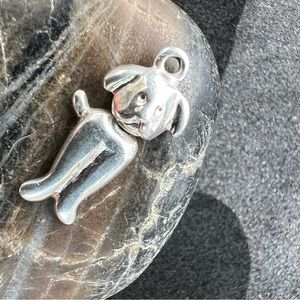 Sterling Silver.925. Articulated Puppy Dog Charm. Vintage